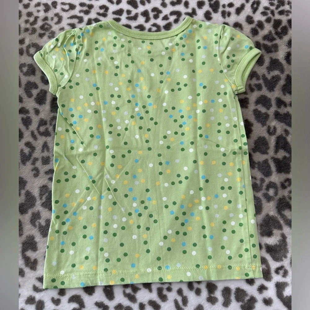 Old Navy Polka Dot Pocket T-shirt in Green Size 4T Girls